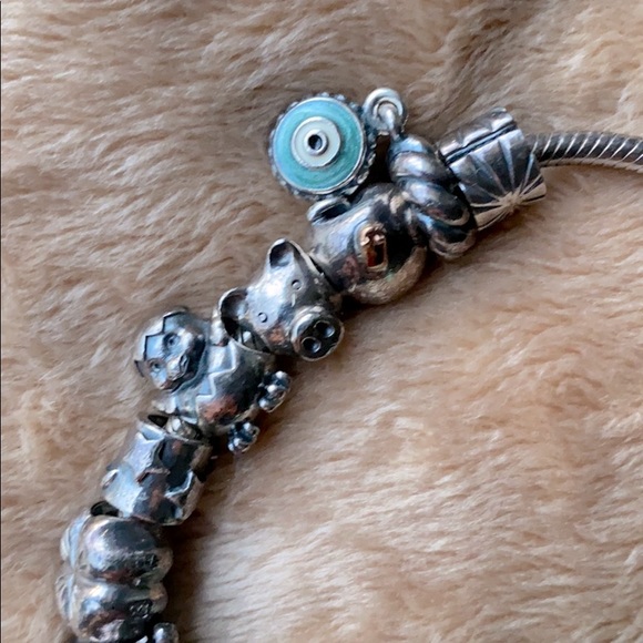 PANDORA Bracelet with 12 charms, 2 separators - Picture 2 of 4